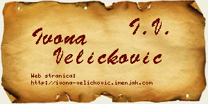 Ivona Veličković vizit kartica